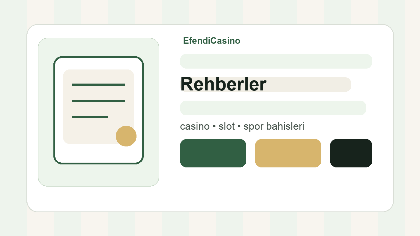 EfendiCasino casino, slot ve spor bahisleri rehber görseli